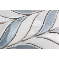 Delphi Sprig Arctic Blue 11.75 in. x 10.5 in. Marble and Ceramic Mosaic Tile (0.86 sq. ft./Sheet) by Ivy Hill Tile -The Elite Tile Sales Store arctic blue ivy hill tile ceramic tile ext3rd105804 1d 1000