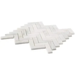 Oriental Sculpture Herringbone 12 in. x 12 in. x 8 mm Marble Mosaic Floor and Wall Tile by Ivy Hill Tile -The Elite Tile Sales Store asian statuary ivy hill tile marble tile ext3rd100228 fa 1000