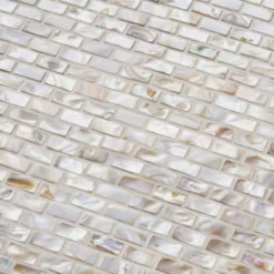 Baroque Pearls Mini Brick 12 in. x 12 in. Pearl Glass Mosaic Floor and Wall Tile by Ivy Hill Tile -The Elite Tile Sales Store beige cream ivy hill tile glass tile ext3rd102039 1f 1000