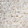 Baroque Pearls Mini Brick 12 in. x 12 in. Pearl Glass Mosaic Floor and Wall Tile by Ivy Hill Tile