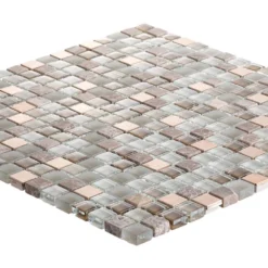 Warm Topaz Beige/Cream 11.75 in. x 11.75 in. Glass Mosaic Tile (9.588 sq. ft./Case) by Jeffrey Court -The Elite Tile Sales Store beige cream jeffrey court glass tile 99414 40 1000