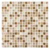 Warm Topaz Beige/Cream 11.75 in. x 11.75 in. Glass Mosaic Tile (9.588 sq. ft./Case) by Jeffrey Court