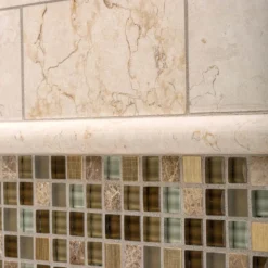 Warm Topaz Beige/Cream 11.75 in. x 11.75 in. Glass Mosaic Tile (9.588 sq. ft./Case) by Jeffrey Court -The Elite Tile Sales Store beige cream jeffrey court glass tile 99414 a0 1000