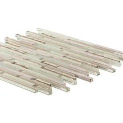 Golden Horizon Beige/Cream 11.5 in. x 11.625 in. Interlocking Glass/Stone/Metal Wall Mosaic Tile (9.32 sq. ft./Case) by Jeffrey Court -The Elite Tile Sales Store beige cream jeffrey court glass tile 99556 40 1000