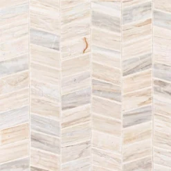 Weekender Beige/Cream 10.125 in. x 12.125 in. Chevron Polished Marble Wall and Floor Mosaic Tile (8.52 sq. ft./Case) by Jeffrey Court -The Elite Tile Sales Store beige cream jeffrey court marble tile 13015 1d 1000 1