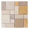 Brick Medley Beige 11.875 in. x 11.875 in. Honed Travertine Wall and Floor Mosaic Tile (0.979 sq. ft./Each) by Jeffrey Court 2 Brick Medley Beige 11.875 in. x 11.875 in. Honed Travertine Wall and Floor Mosaic Tile (0.979 sq. ft./Each) by Jeffrey Court -The Elite Tile Sales Store beige cream jeffrey court mosaic tile 99036 64 1000