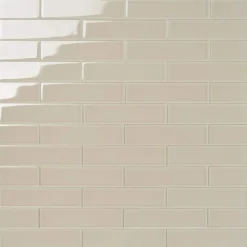 Contempo Beige 2 in. x 8 in. x 8mm Polished Glass Floor and Wall Tile (36 pieces 4 sq.ft./Box) by Ivy Hill Tile