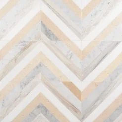 Chelsea Beige 8 in. x 8 in. Polished Marble Mosaic Tile (0.43 sq. ft / Each) by Ivy Hill Tile