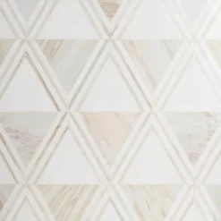 Ruit Beige 13.54 in. x 15.63 in. Polished Marble Mosaic Tile (1.47 sq. ft./Each) by Ivy Hill Tile