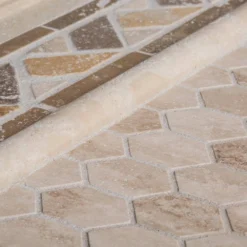 Travertine Constellation Beige 10.875 in. x 11.75 in. Hexagon Honed Travertine Wall and Floor Mosaic Tile by Jeffrey Court -The Elite Tile Sales Store beige jeffrey court marble tile 98997 66 1000