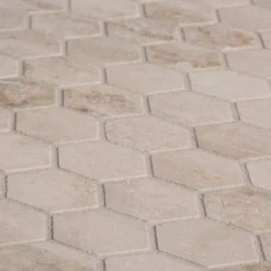 Travertine Constellation Beige 10.875 in. x 11.75 in. Hexagon Honed Travertine Wall and Floor Mosaic Tile by Jeffrey Court -The Elite Tile Sales Store beige jeffrey court marble tile 98997 a0 1000