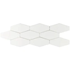 Birmingham Hexagon Bianco 4 in. x 8 in. Polished Ceramic Subway Tile (5.38 sq. ft. / box) by Ivy Hill Tile -The Elite Tile Sales Store bianco ivy hill tile ceramic tile ext3rd102138 fa 1000