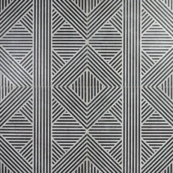 Astoria Black and White 24 in. x 24 in. Matte Porcelain Floor and Wall Tile (4 Pieces, 15.49 sq. ft./Case) by Ivy Hill Tile