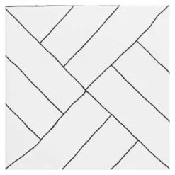 Infinitum Encaustic Black and White 9 in. x 9 in. Matte Porcelain Floor and Wall Tile (10.76 sq. ft./Case) by Ivy Hill Tile -The Elite Tile Sales Store black and white ivy hill tile porcelain tile ext3rd105422 c3 1000
