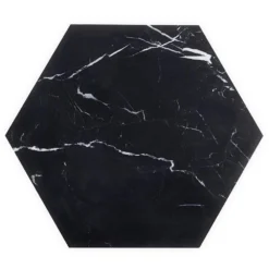 Blackout Hexagon Nero Marquina 10 in. x 10 in. Marble Floor and Wall Tile (6 sq. ft./Case) by Ivy Hill Tile -The Elite Tile Sales Store black ivy hill tile marble tile ext3rd105090 4f 1000