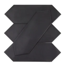 Russell Black 4 in. x 12 in. Matte Porcelain Picket Floor and Wall Tile (10.76 sq. ft./Case) by Ivy Hill Tile -The Elite Tile Sales Store black ivy hill tile porcelain tile ext3rd101544 40 1000