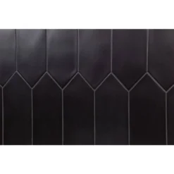 Russell Black 4 in. x 12 in. Matte Porcelain Picket Floor and Wall Tile (10.76 sq. ft./Case) by Ivy Hill Tile -The Elite Tile Sales Store black ivy hill tile porcelain tile ext3rd101544 c3 1000