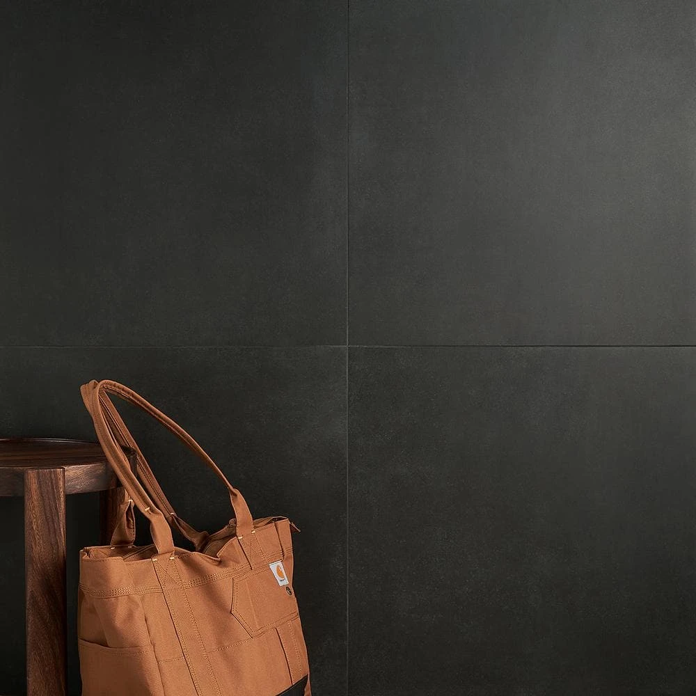 Stria Black 23.62 in. x 23.62 in. Matte Porcelain Floor and Wall Tile (11.62 sq. ft. / Case) by Ivy Hill Tile 5 Stria Black 23.62 in. x 23.62 in. Matte Porcelain Floor and Wall Tile (11.62 sq. ft. / Case) by Ivy Hill Tile - Image 3