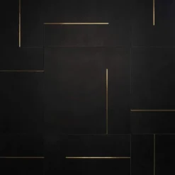 Stria Bar Black 23.62 in. x 23.62 in. Matte Porcelain Floor and Wall Tile (11.62 sq. ft. / Case) by Ivy Hill Tile