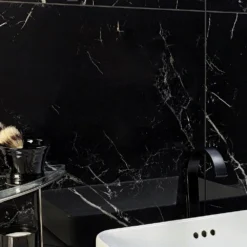 Marmo Black 23.62 in. x 23.62 in. Polished Marble Look Porcelain Floor and Wall Tile (15.49 sq. ft./Case) by Ivy Hill Tile -The Elite Tile Sales Store black ivy hill tile porcelain tile ext3rd101689 44 1000