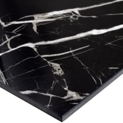 Marmo Black 23.62 in. x 23.62 in. Polished Marble Look Porcelain Floor and Wall Tile (15.49 sq. ft./Case) by Ivy Hill Tile -The Elite Tile Sales Store black ivy hill tile porcelain tile ext3rd101689 76 1000