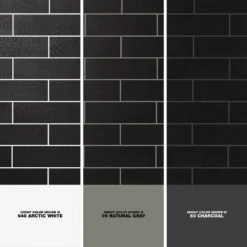 Harper 4 in. x 12 in. Black Matte Porcelain Subway Floor and Wall Tile (30 pieces / 8.72 sq. ft. / box) by Ivy Hill Tile -The Elite Tile Sales Store black ivy hill tile porcelain tile ext3rd101975 1d 1000