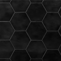 Appaloosa Black Hexagon 7 in. x 8 in. Porcelain Floor and Wall Tile (10.76 sq. ft./Case) by Ivy Hill Tile