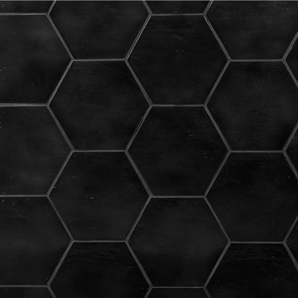 Appaloosa Black Hexagon 7 in. x 8 in. Porcelain Floor and Wall Tile (10.76 sq. ft./Case) by Ivy Hill Tile 3 Appaloosa Black Hexagon 7 in. x 8 in. Porcelain Floor and Wall Tile (10.76 sq. ft./Case) by Ivy Hill Tile