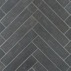 Sanskrit Black 3.89 in. x 19.37 in. Matte Porcelain Floor and Wall Tile (7.85 sq. ft./Case) by Ivy Hill Tile -The Elite Tile Sales Store black ivy hill tile porcelain tile ext3rd105711 44 1000