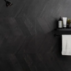 Montgomery Chevron Black 24 in. x 48 in. Matte Porcelain Floor and Wall Tile (15.49 sq. ft./Case) by Ivy Hill Tile -The Elite Tile Sales Store black ivy hill tile porcelain tile ext3rd107409 76 1000
