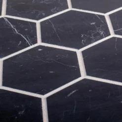 Midnight Hex Black 10.875 in. x 9.5 in. Honed Marble Wall and Floor Mosaic Tile (0.717 sq. ft./Each) by Jeffrey Court -The Elite Tile Sales Store black jeffrey court marble tile 95878 fa 1000
