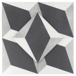 Sintra Block Encaustic 9 in. x 9 in. x 10mm Mate Porcelain Floor and Wall Tile (20 pieces / 10.65 sq. ft. / box) by Ivy Hill Tile -The Elite Tile Sales Store block ivy hill tile porcelain tile ext3rd101331 66 1000