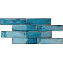 Moze Blue 3 in. x 12 in. 9 mm Ceramic Wall Tile (22-piece 5.38 sq. ft./ Box) by Ivy Hill Tile -The Elite Tile Sales Store blue ivy hill tile ceramic tile ext3rd100048 fa 1000