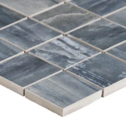 Selawood Blue 11.81 in. x 11.81 in. Matte Porcelain Floor and Wall Mosaic Tile (0.96 sq. ft./Each) by Ivy Hill Tile -The Elite Tile Sales Store blue ivy hill tile mosaic tile ext3rd106471 44 1000