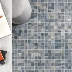Selawood Blue 11.81 in. x 11.81 in. Matte Porcelain Floor and Wall Mosaic Tile (0.96 sq. ft./Each) by Ivy Hill Tile -The Elite Tile Sales Store blue ivy hill tile mosaic tile ext3rd106471 76 1000
