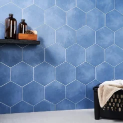 Eclipse Blue 7.79 in. x 8.98 in. Matte Porcelain Floor and Wall Tile (6.03 sq. ft. / Case) by Ivy Hill Tile -The Elite Tile Sales Store blue ivy hill tile porcelain tile ext3rd104958 76 1000