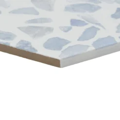 Fusion Hex Blue Terrazzo 9.13 in. x 10.51 in. Matte Porcelain Floor and Wall Tile (8.07 sq.ft. / Case) by Ivy Hill Tile -The Elite Tile Sales Store blue ivy hill tile porcelain tile ext3rd106049 44 1000