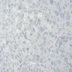 Fusion Hex Blue Terrazzo 9.13 in. x 10.51 in. Matte Porcelain Floor and Wall Tile (8.07 sq.ft. / Case) by Ivy Hill Tile -The Elite Tile Sales Store blue ivy hill tile porcelain tile ext3rd106049 76 1000