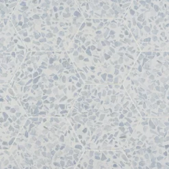 Fusion Hex Blue Terrazzo 9.13 in. x 10.51 in. Matte Porcelain Floor and Wall Tile (8.07 sq.ft. / Case) by Ivy Hill Tile -The Elite Tile Sales Store blue ivy hill tile porcelain tile ext3rd106049 fa 1000