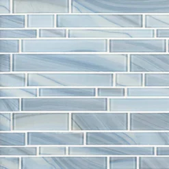 Polar Orbit Blue 11.625 in. x 11.625 in. Interlocking Glossy Glass Mosaic Wall Tile (18.77 sq. ft./Case) by Jeffrey Court -The Elite Tile Sales Store blue jeffrey court glass tile 13014 1d 1000
