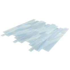 Polar Orbit Blue 11.625 in. x 11.625 in. Interlocking Glossy Glass Mosaic Wall Tile (18.77 sq. ft./Case) by Jeffrey Court -The Elite Tile Sales Store blue jeffrey court glass tile 13014 40 1000