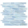 Polar Orbit Blue 11.625 in. x 11.625 in. Interlocking Glossy Glass Mosaic Wall Tile (18.77 sq. ft./Case) by Jeffrey Court -The Elite Tile Sales Store blue jeffrey court glass tile 13014 64 1000