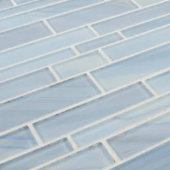 Polar Orbit Blue 11.625 in. x 11.625 in. Interlocking Glossy Glass Mosaic Wall Tile (18.77 sq. ft./Case) by Jeffrey Court -The Elite Tile Sales Store blue jeffrey court glass tile 13014 77 1000