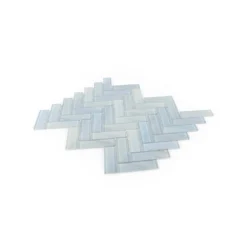 Orbit Herringbone Blue 9.625 in. x 12.125 in. Herringbone Gloss Glass Mosaic Wall Tile (16.20 sq. ft./Case) by Jeffrey Court -The Elite Tile Sales Store blue jeffrey court glass tile 13074 40 1000