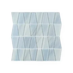 Orbit Trapazoid Blue 12.25 in. x 12.125 in. Trapezoid Gloss Glass Mosaic Wall Tile (20.63 sq. ft./Case) by Jeffrey Court