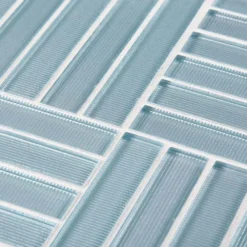 Downtown Parquet Blue 11.625 in. x 11.625 in. Parquet Glass Mosaic Tile (9.38 sq. ft./Case) by Jeffrey Court -The Elite Tile Sales Store blue jeffrey court glass tile 97787 1d 1000