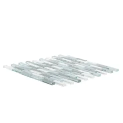 Malibu Breeze Blue 9.75 in. x 11.875 in. Interlocking Glossy Glass Mosaic Tile (8.04 sq. ft./Case) by Jeffrey Court -The Elite Tile Sales Store blue jeffrey court glass tile 98441 a0 1000