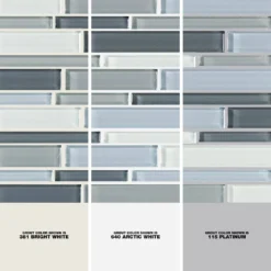 Stratosphere Blue Pencil 12.375 in. x 12.875 in. Interlocking Glossy Glass Mosaic Tile (1.106 sq. ft./Each) by Jeffrey Court -The Elite Tile Sales Store blue jeffrey court glass tile 99148 1d 1000