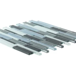 Stratosphere Blue Pencil 12.875 in. x 12.375 in. Interlocking Glossy Glass Mosaic Tile (11.06 sq. ft./Case) by Jeffrey Court 9 Stratosphere Blue Pencil 12.875 in. x 12.375 in. Interlocking Glossy Glass Mosaic Tile (11.06 sq. ft./Case) by Jeffrey Court -The Elite Tile Sales Store blue jeffrey court glass tile 99148 40 1000 1