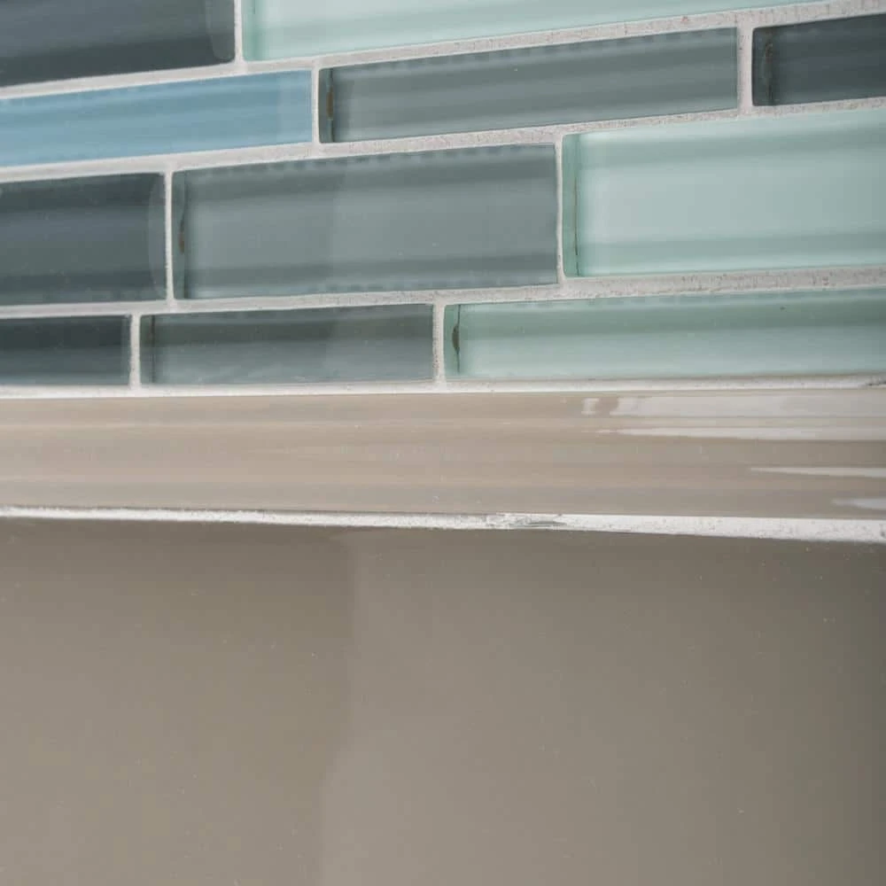 Stratosphere Blue Pencil 12.875 in. x 12.375 in. Interlocking Glossy Glass Mosaic Tile (11.06 sq. ft./Case) by Jeffrey Court 6 Stratosphere Blue Pencil 12.875 in. x 12.375 in. Interlocking Glossy Glass Mosaic Tile (11.06 sq. ft./Case) by Jeffrey Court - Image 4